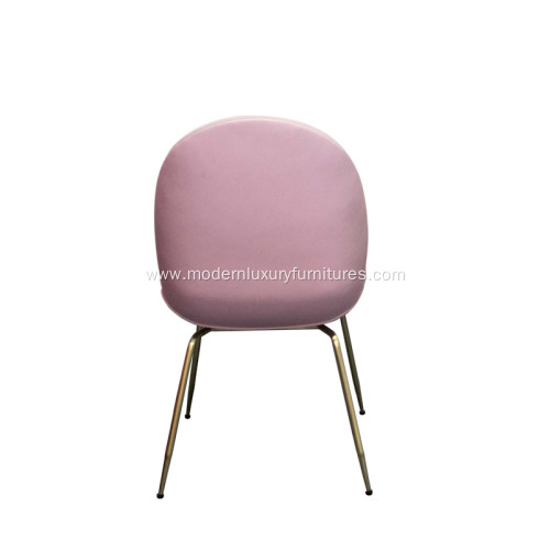 Gold Gubi Beetle Fabric Dining Chair